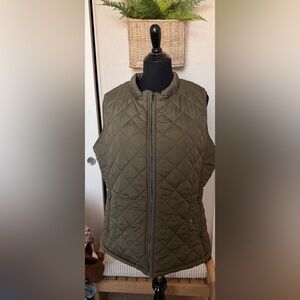 Olive Quilted Vest